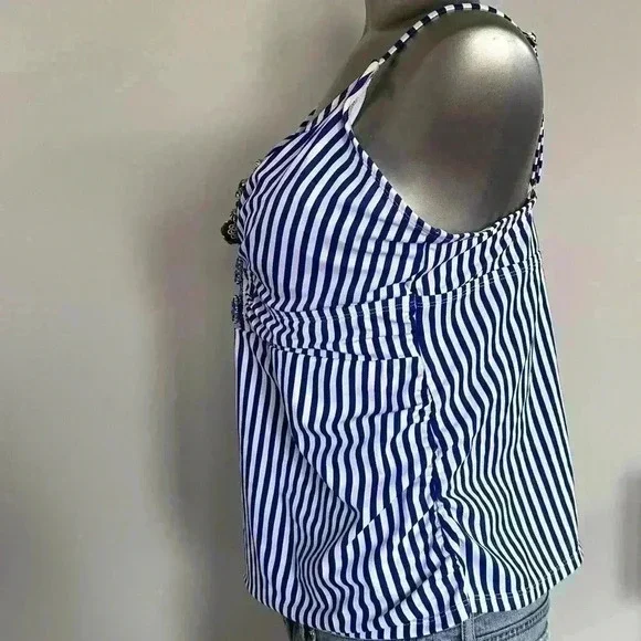 🆕Embellished Printed Ruched Tankini - Picture 4 of 16